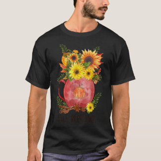 Fall Segen Pumpkin Sonnenblume Vintag Herbstblume T-Shirt