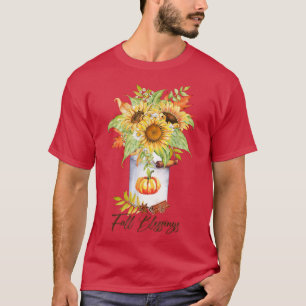 Fall Segen Pumpkin Sonnenblume Vintag Herbstblume T-Shirt
