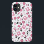 Fall "Sewing Themed iPhone 5" Case-Mate iPhone Hülle<br><div class="desc">Ein iPhone 5 Gehäuse mit einem nähenden Thema-Design bestehend aus einer Nähmaschine,  Gewindestauben,  einem Button-Kissen,  Scheren,  Stoffwatchen und Nähnadeln.  Design hat ein rosa Farbschema.</div>
