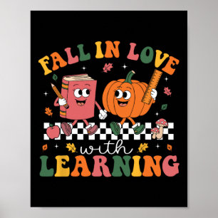 Fall-Shirts für Lehrer Kinder fallen in Liebe mit Poster