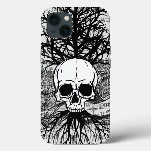 Fall Skull & Books Case-Mate iPhone Case-Mate iPhone Hülle (Rückseite)