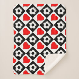 Fall Soccer Saison Niedlich warme Fußball Balls & Sherpadecke