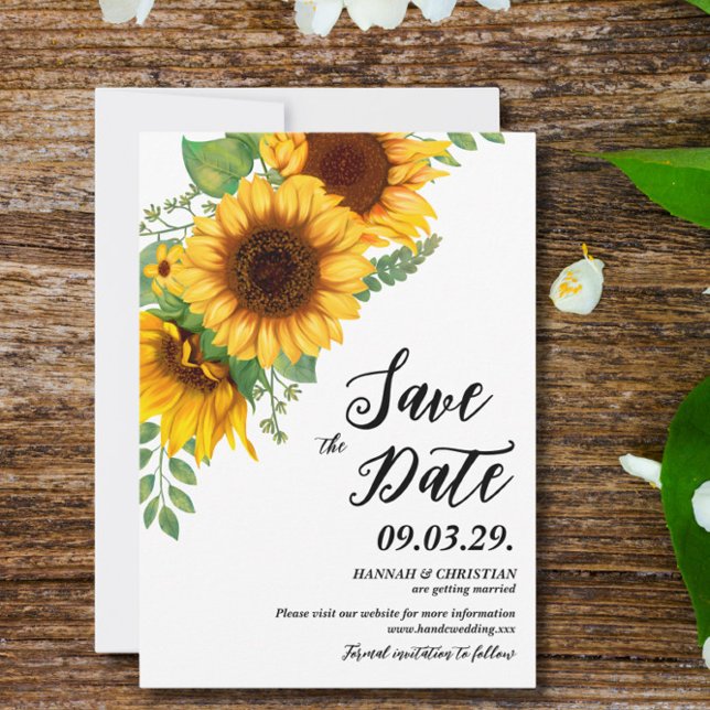 Fall Sonnenblume Hochzeit Speichern Sie das Datum Save The Date (Von Creator hochgeladen)
