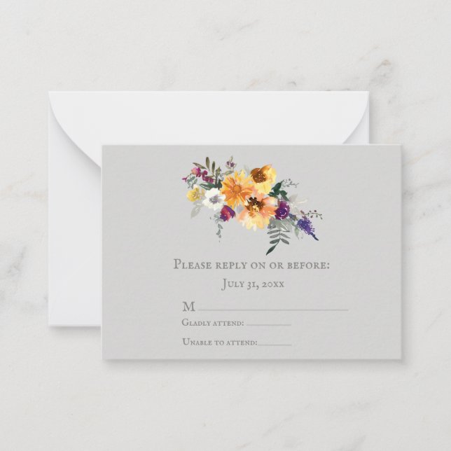 Fall Sonnenblumen Mitteilungskarte (Vorderseite)