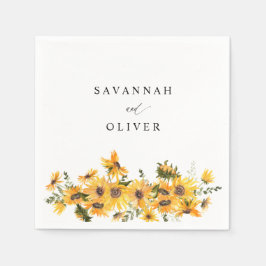 Fall Sonnenblumen Name Napkins 2 Serviette