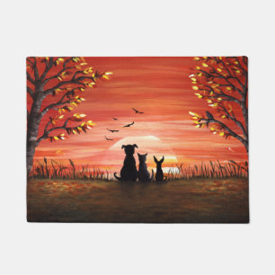 Fall-Sonnenuntergang Fußmatte