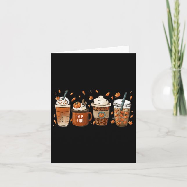 Fall Speech Sprachpathologe Coffee Pumpkin Ha Karte (Vorderseite)