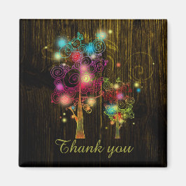 Fall Spiral Trees Wedding Vielen Dank Magnet