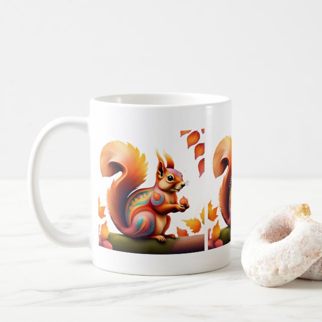 Fall Squirrel Alebrije Kaffeetasse (Mit Donut)