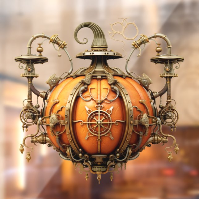 Fall Steampunk Pumpkin Window Cloning Fensteraufkleber (Blatt 2)