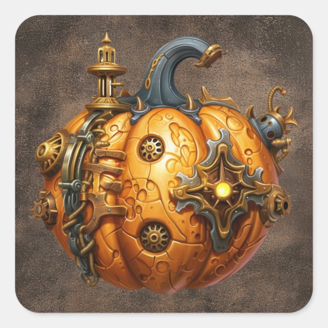 Fall Steampunk Pumpkins Stickers (Vorderseite)