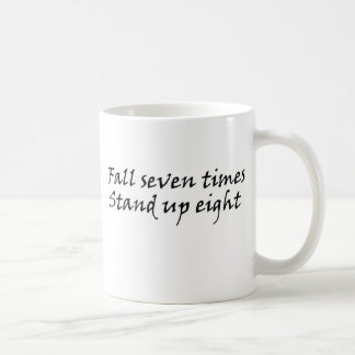 Fall stehen siebenmal oben Geschenk der Ausdauer Kaffeetasse