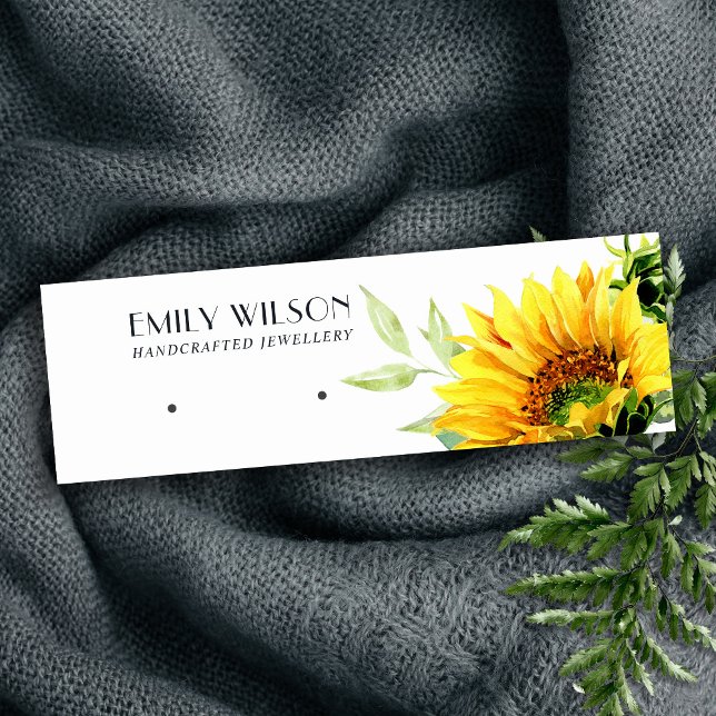 FALL SUNFLOWER AUTUMN STUD EARRING DISPLAY CARD MINI VISITENKARTE (Von Creator hochgeladen)