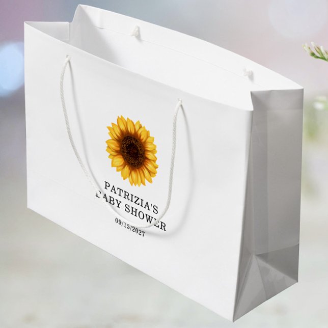 Fall Sunflower Baby Dusche Große Geschenktüte (Von Creator hochgeladen)