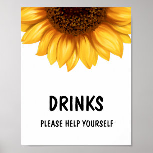 Fall Sunflower Baby Duschtränke Schildkröten Plaka Poster