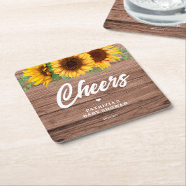 Fall Sunflower | Babydusche Rechteckiger Pappuntersetzer