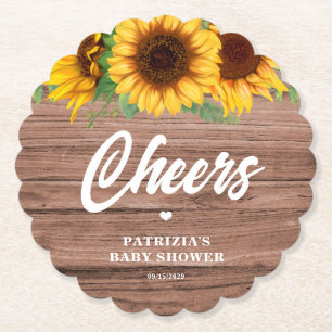 Fall Sunflower Babydusche Untersetzer
