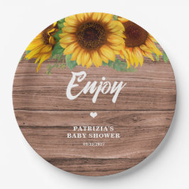 Fall Sunflower | Babyduschpapier Pappteller