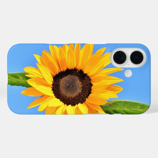 Fall Sunflower iPhone 16 Hülle (Rückseite (Horizontal))