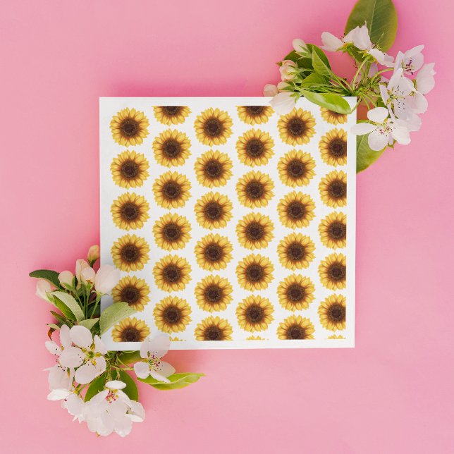 Fall Sunflowers Baby Shower Serviette (Von Creator hochgeladen)