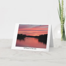 Fall Sunset on Pine Lake Karte