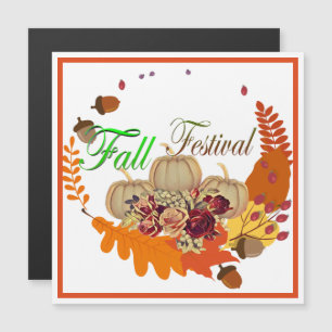 Fall Sunshine Farben Foliage Pumpkin Floral Magnet