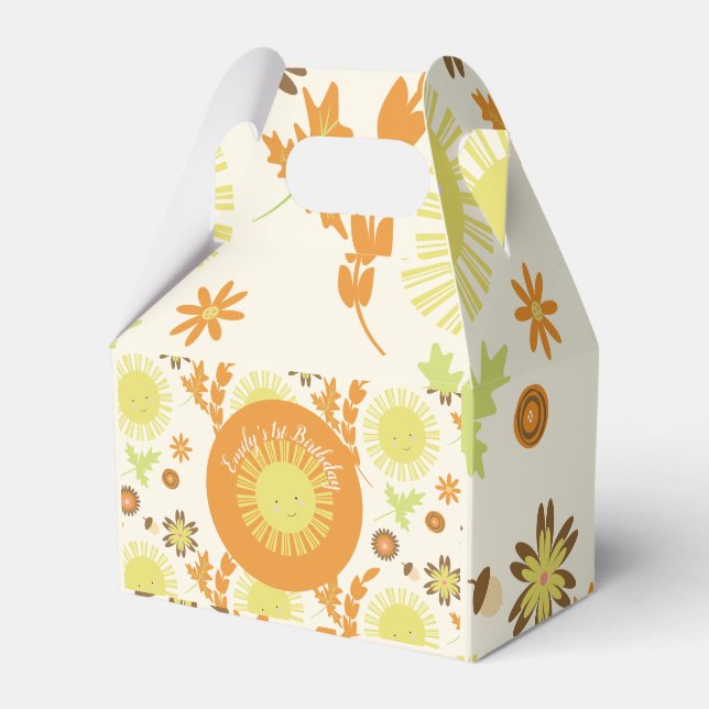 Fall Sunshine Herbst Geburtstagsparty Geschenkschachtel (Vorderseite)