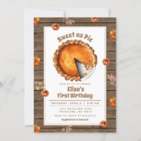 Fall Sweet en fête à tarte invitation Anniversaire