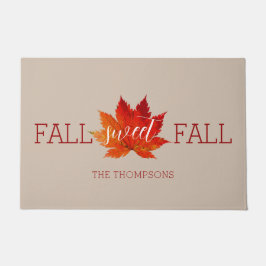 Fall Sweet Fall Red Herbst Ahornleaf Fußmatte