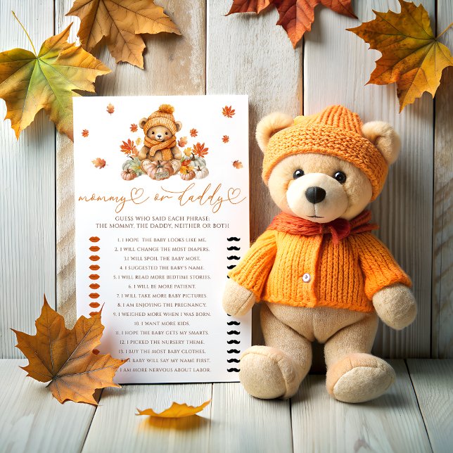 Fall Teddy Bear Mommy oder Daddy Baby Shooting Gam (Von Creator hochgeladen)