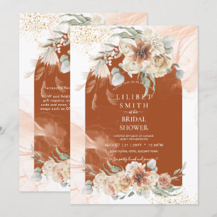 Fall Terracotta Floral Pampas Grass BRAUTPARTY
