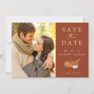 Fall Terracotta Foto Save The Date