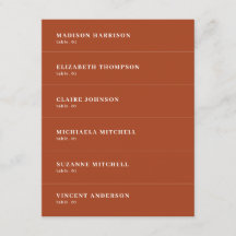 Fall Terracotta Wedding Place Name Card DIY