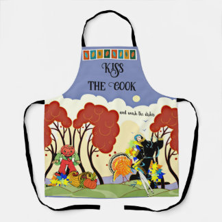 Fall, Thanksgiving, Kiss the Cook Apron Schürze