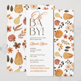 Fall Theme Baby Shower Invitation Einladung