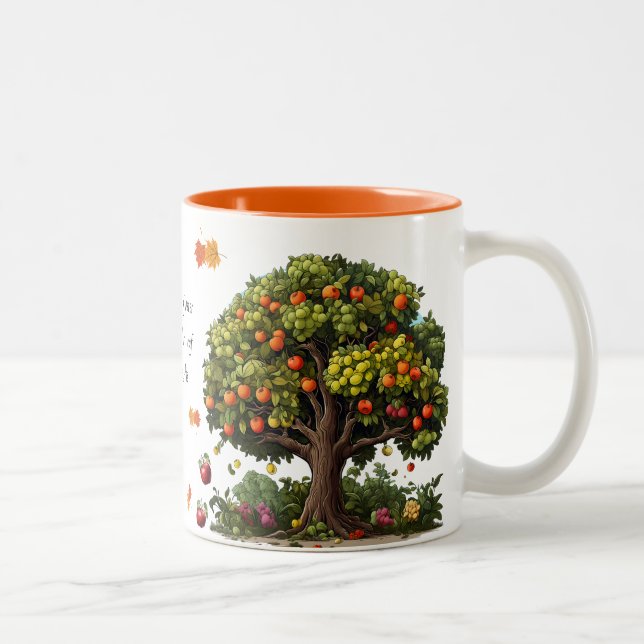 Fall Theme Bible Verse Tasse (Rechts)