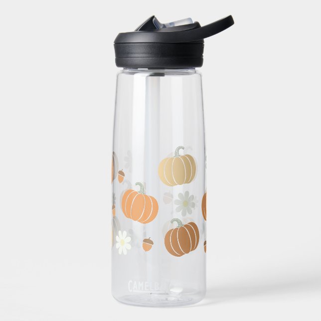 Fall Theme Pumpkin, Acorn, Daisy Pattern Trinkflasche (Links)