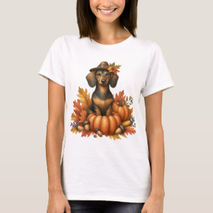 FALL THEMED DACKEL HUND MIT PUMPKINN T-Shirt