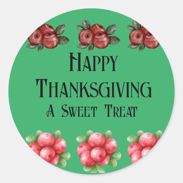 Fall Themed Erntedank Runder Aufkleber (Vorderseite)