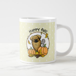 Fall Tibetischer Spaniel (braun) Dog Pumpkins Nied Jumbo-Tasse