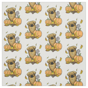 Fall Tibetischer Spaniel (braun) Dog Pumpkins Nied Stoff