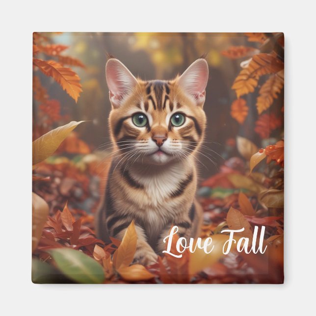 Fall Time Cat Magnet (Vorne)