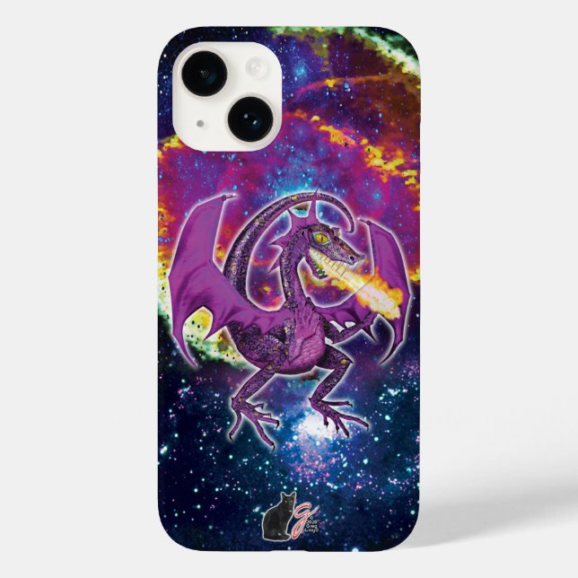 Fall Tourmaline Cosmic Dragon Case-Mate iPhone 14 Hülle (Rückseite)