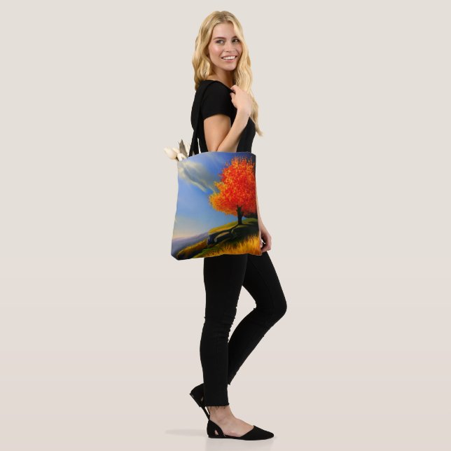 Fall Tree by Ocean Tote Bag Tasche (Am Model)