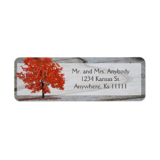Fall Tree mit Barnwood-Etiketten