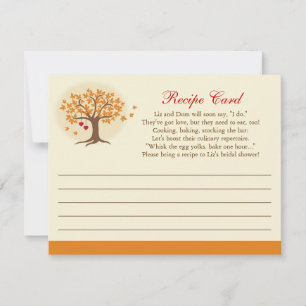 Fall Tree Rezept Card Einladung