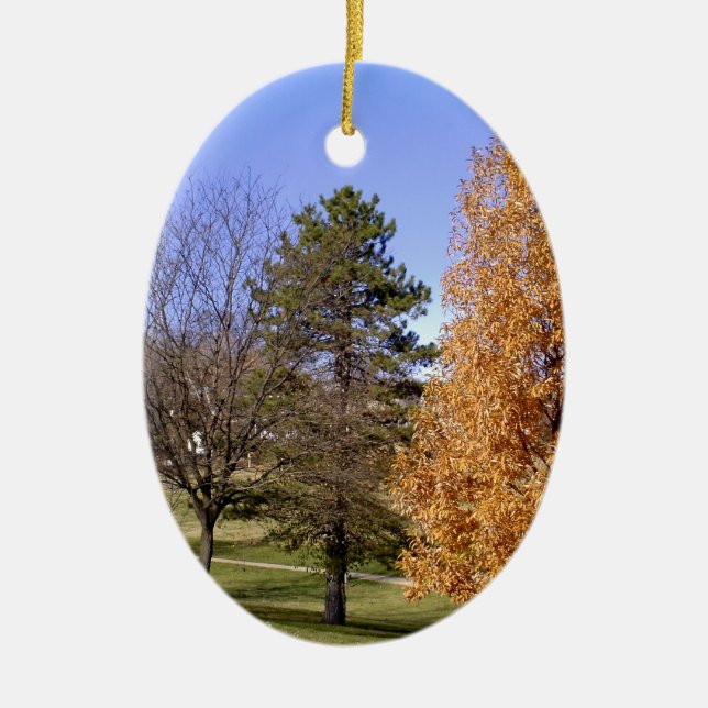 Fall Trees Keramik Ornament (Vorne)