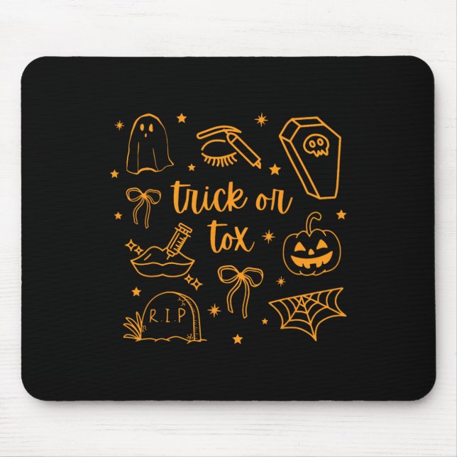 Fall Trick oder Tox Botox Halloween ästhetische Kr Mousepad (Vorne)