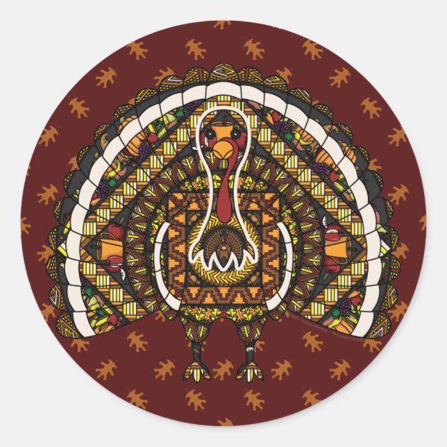 Fall Turkey Sticker (Vorderseite)