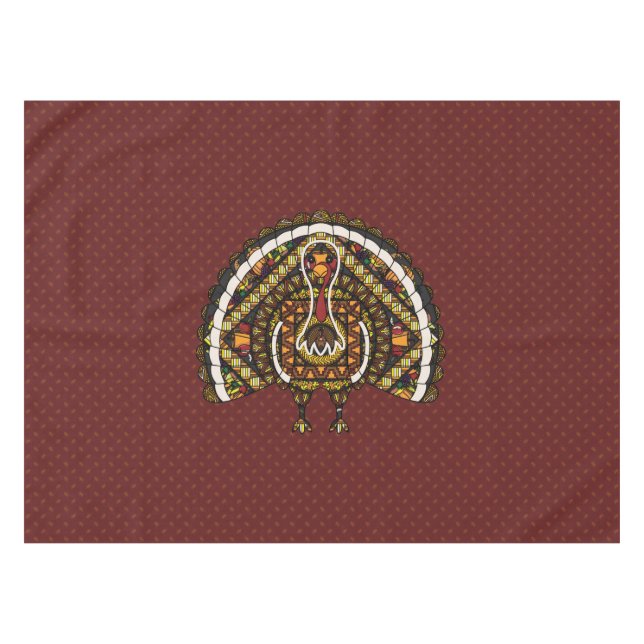 Fall Turkey Tableclout Tischdecke (Vorderseite (Horizontal))